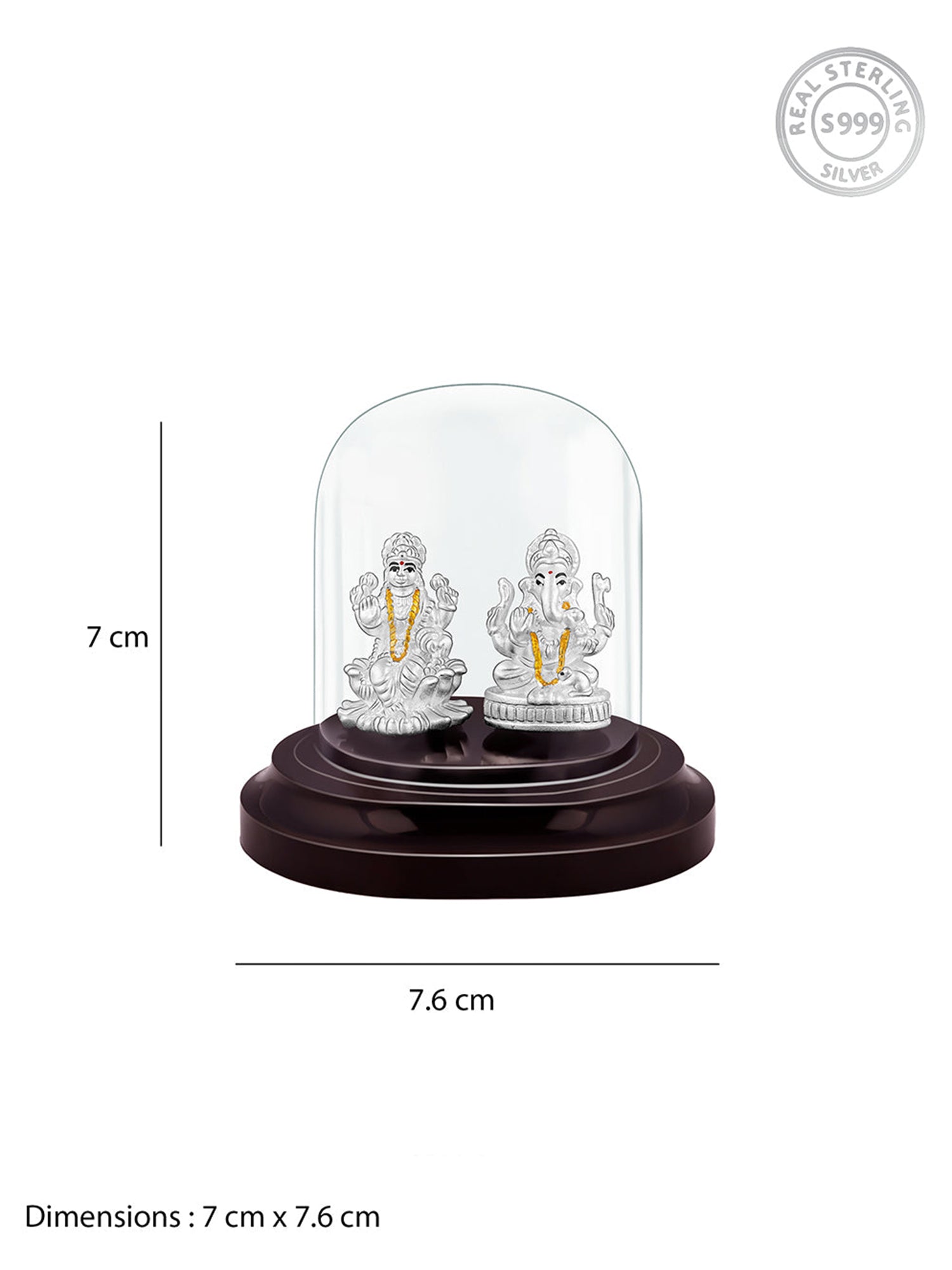 Silver Lakshmi and Ganesha Idol