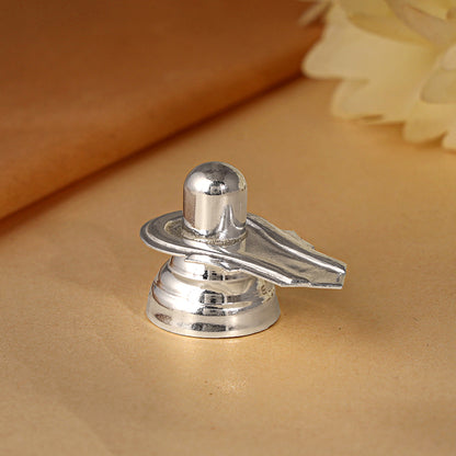 Silver Shivling Idol