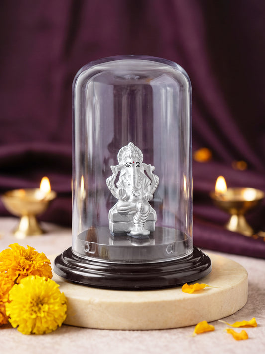 Silver Siddhidata Ganesha Idol