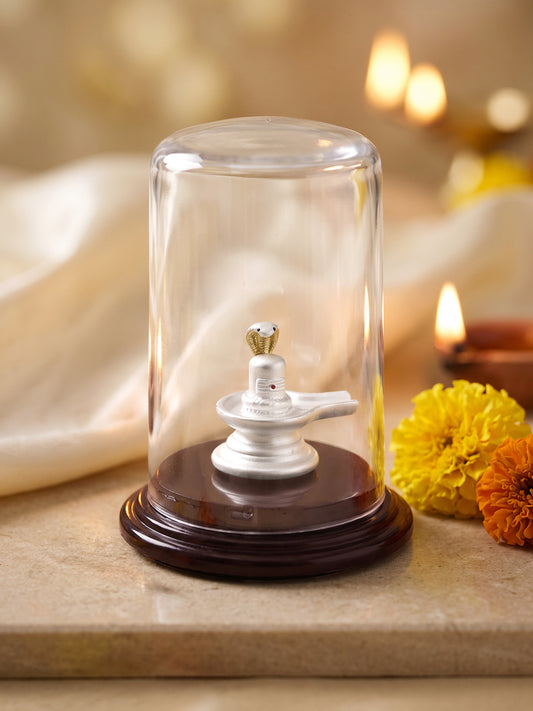 Silver Shivalingam Idol