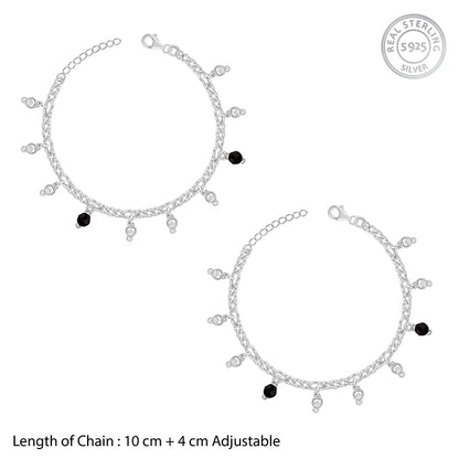 Silver Sparkling Dua Kids Anklet