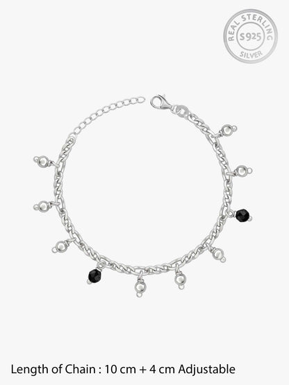 Silver Sparkling Dua Kids Anklet