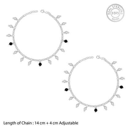 Silver Sparkling Dua Kids Anklet