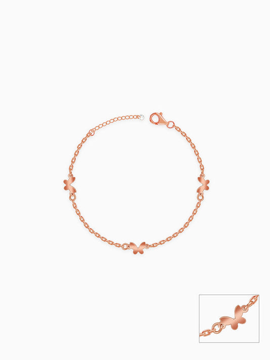 Rose Gold Flutter Glow Kids Anklet (0 - 1 Years)