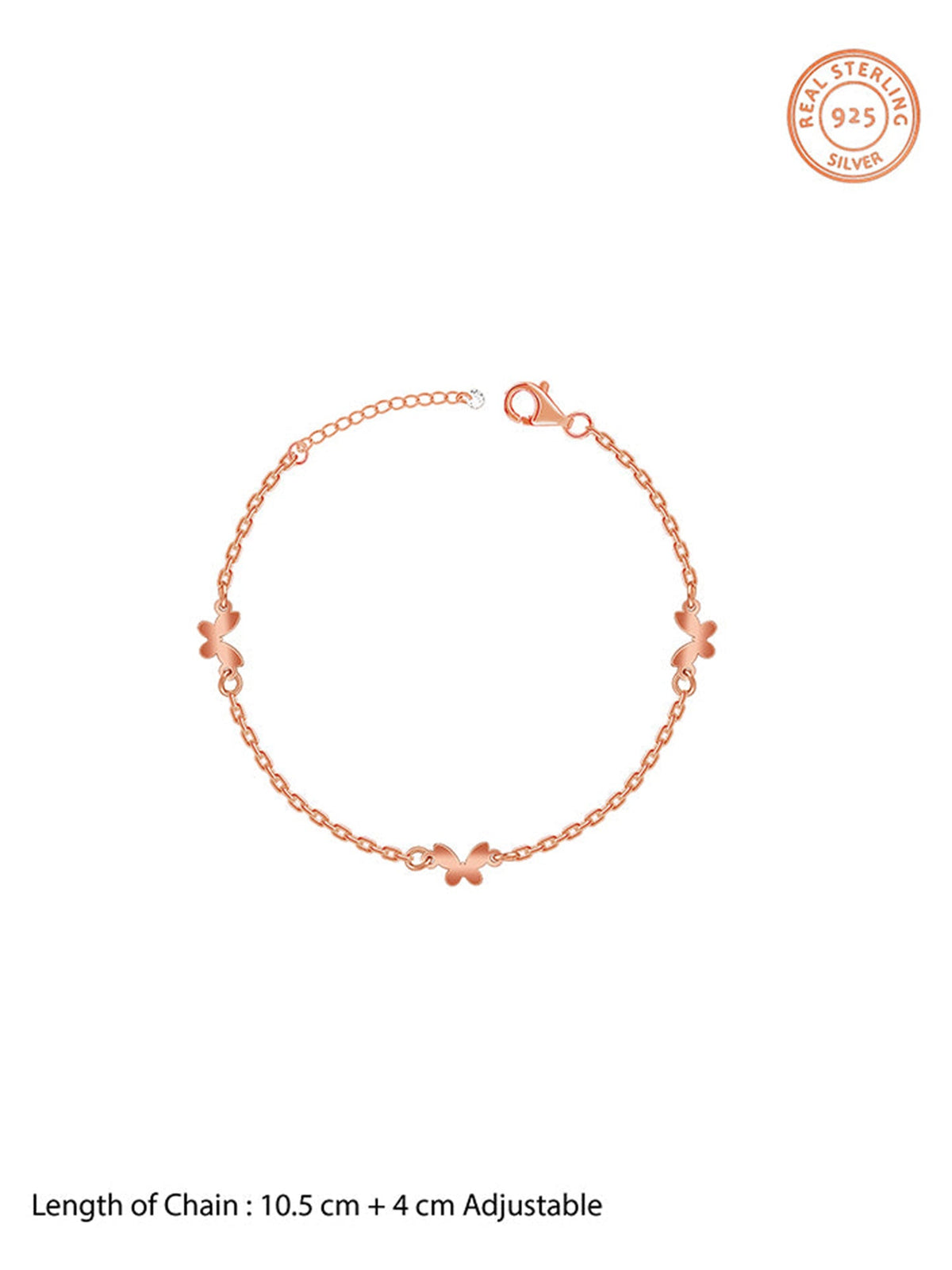 Rose Gold Flutter Glow Kids Anklet (0 - 1 Years)