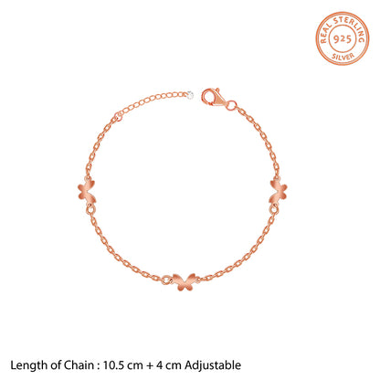 Rose Gold Flutter Glow Kids Anklet (0 - 1 Years)