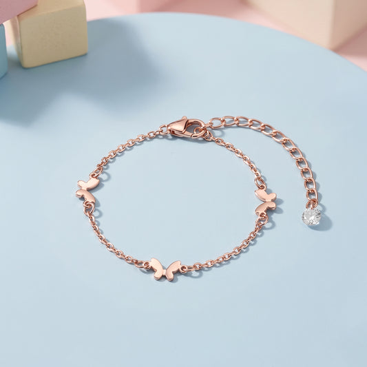 Rose Gold Flutter Glow Kids Anklet (0 - 1 Years)
