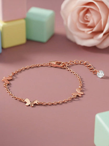 Rose Gold Flutter Glow Kids Anklet (0 - 1 Years)