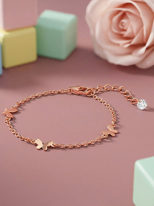 Rose Gold Flutter Glow Kids Anklet (0 - 1 Years)