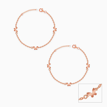 Rose Gold Flutter Glow Kids Anklets (0 - 1 Years)
