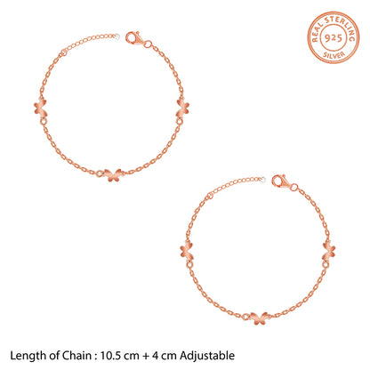 Rose Gold Flutter Glow Kids Anklets (0 - 1 Years)
