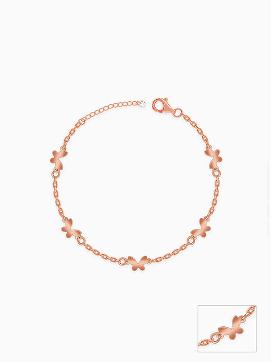 Rose Gold Flutter Glow Kids Anklet (1 - 5 Years)