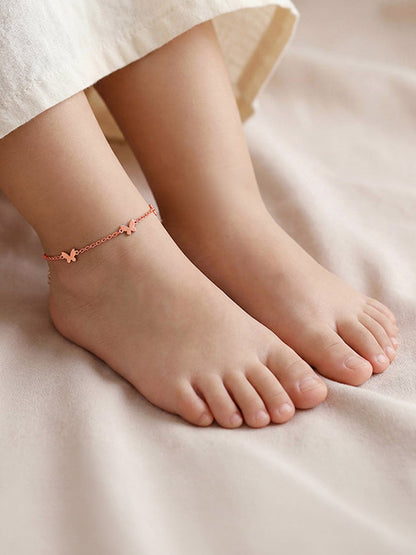 Rose Gold Flutter Glow Kids Anklet (1 - 5 Years)