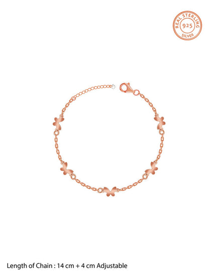 Rose Gold Flutter Glow Kids Anklet (1 - 5 Years)