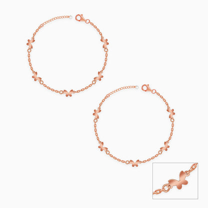 Rose Gold Flutter Glow Kids Anklets (1 - 5 Years)