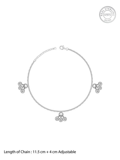 Silver Cute Orb Kids Anklet (0 - 1 Years)