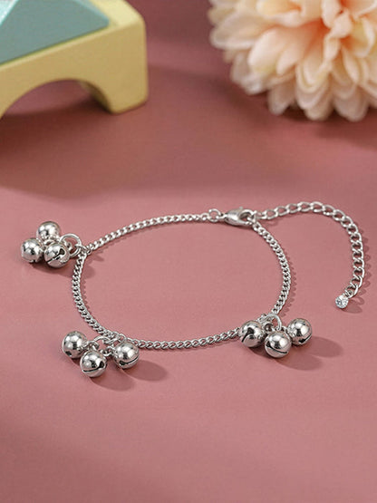 Silver Cute Orb Kids Anklet (0 - 1 Years)