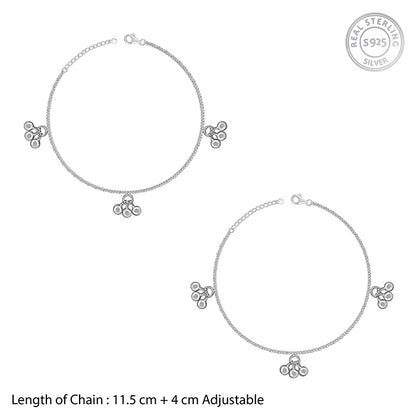 Silver Cute Orb Kids Anklets (0 - 1 Years)