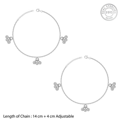 Silver Cute Orb Kids Anklets (1 - 5 Years)