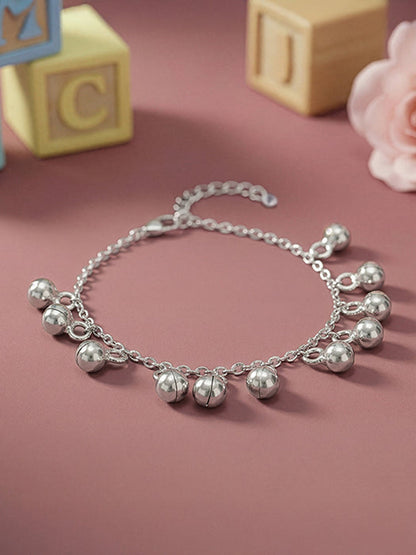 Silver Pebble Trail Kids Anklet (1 - 5 Years)