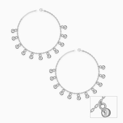 Silver Pebble Trail Kids Anklets (1 - 5 Years)