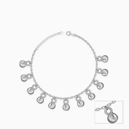 Silver Pebble Trail Kids Anklet (0 - 1 Years)