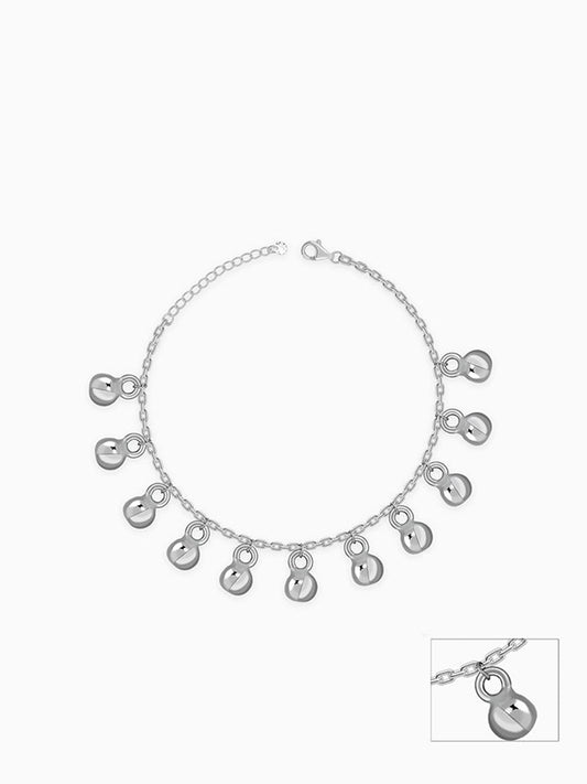 Silver Pebble Trail Kids Anklet (0 - 1 Years)