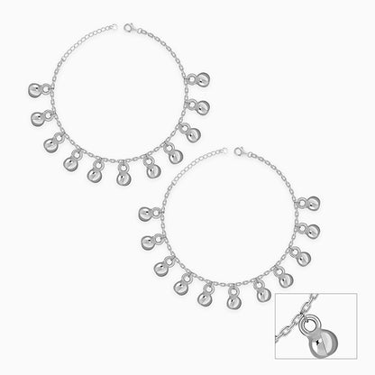 Silver Pebble Trail Kids Anklets (0 - 1 Years)