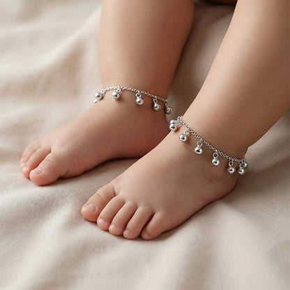 Silver Pebble Trail Kids Anklets (0 - 1 Years)