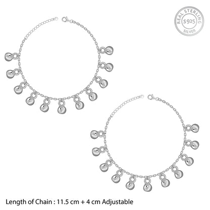 Silver Pebble Trail Kids Anklets (0 - 1 Years)