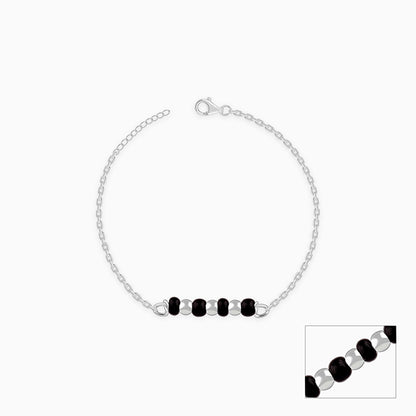 (Pair) Silver Minimal Nazariya Kids Anklets