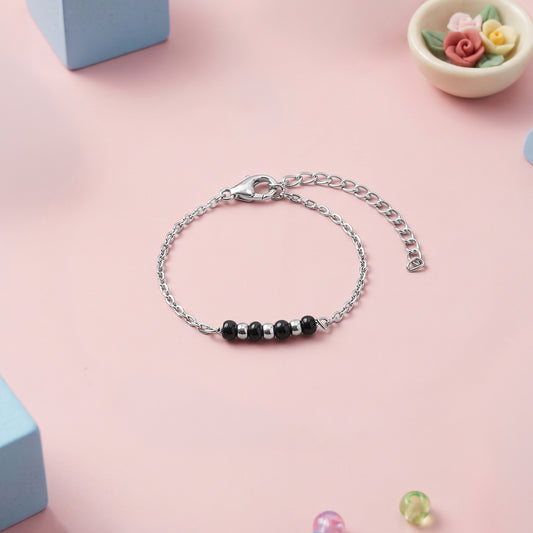 Silver Minimal Nazariya Kids Anklet