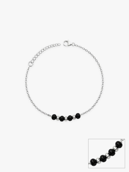 Silver Minimal Nazariya Kids Anklet