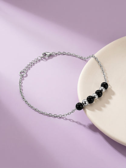 Silver Minimal Nazariya Kids Anklet