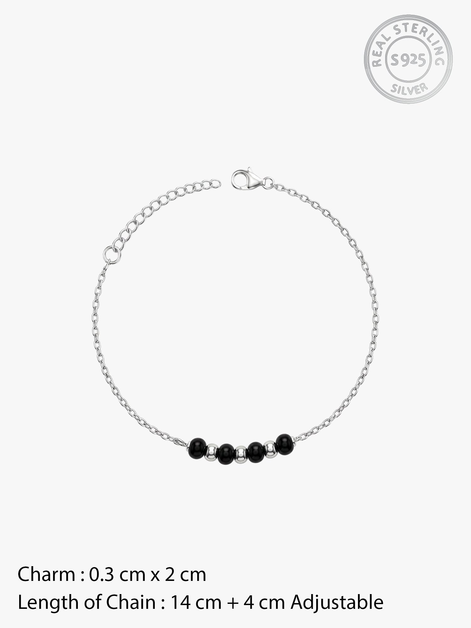 Silver Minimal Nazariya Kids Anklet