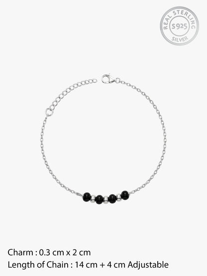 Silver Minimal Nazariya Kids Anklet