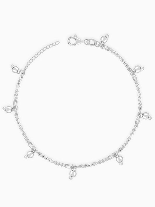 Silver Sparkling Kids Anklet