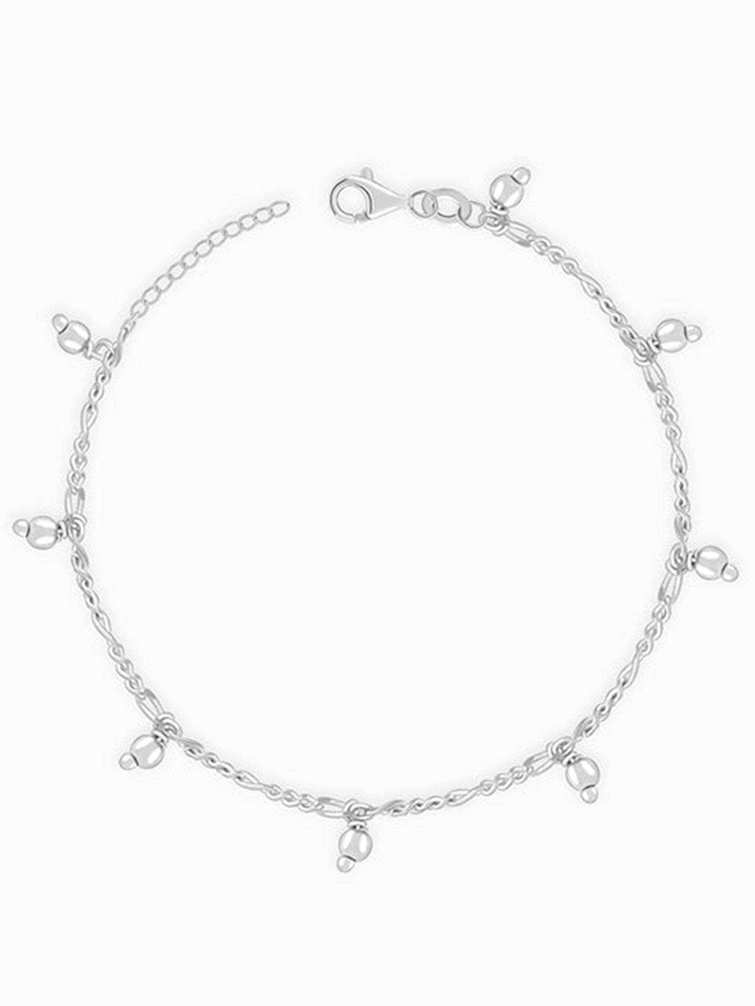Silver Sparkling Kids Anklet
