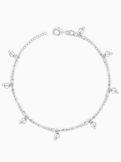 Silver Sparkling Kids Anklet