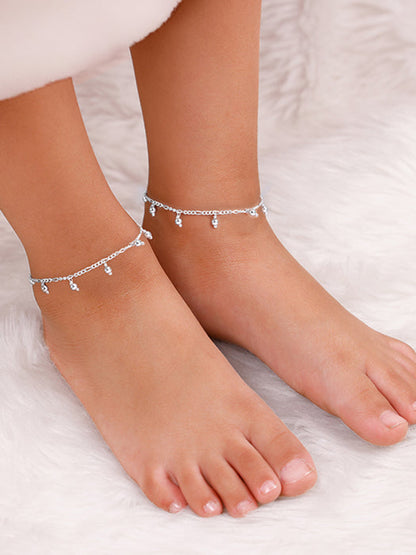Silver Sparkling Kids Anklet