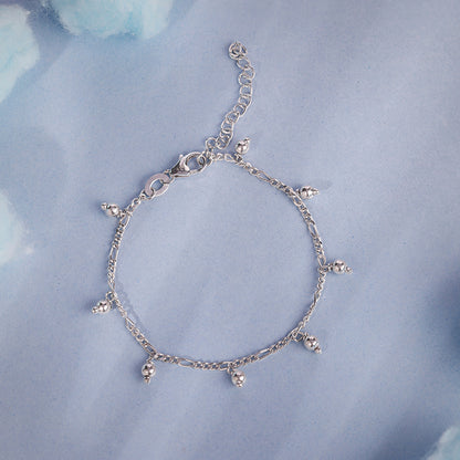 Silver Sparkling Kids Anklet