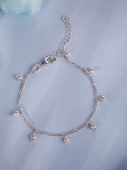 Silver Sparkling Kids Anklet