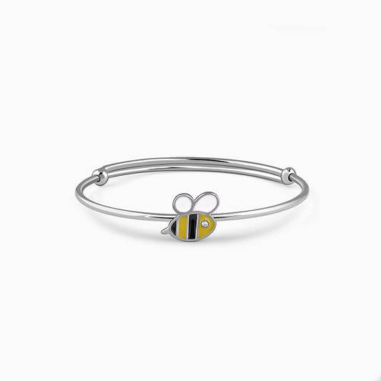 Silver Honey Pop Kids Bangle Bracelet