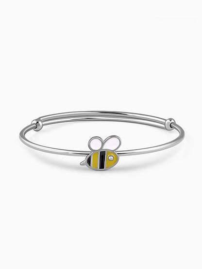 Silver Honey Pop Kids Bangle Bracelet