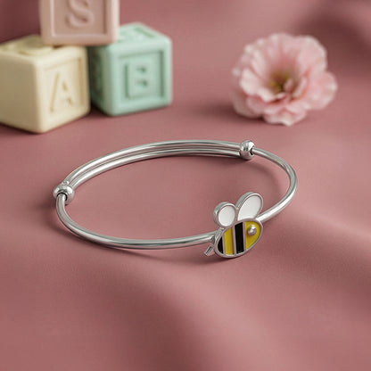 Silver Honey Pop Kids Bangle Bracelet