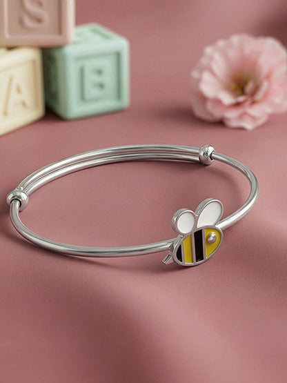 Silver Honey Pop Kids Bangle Bracelet