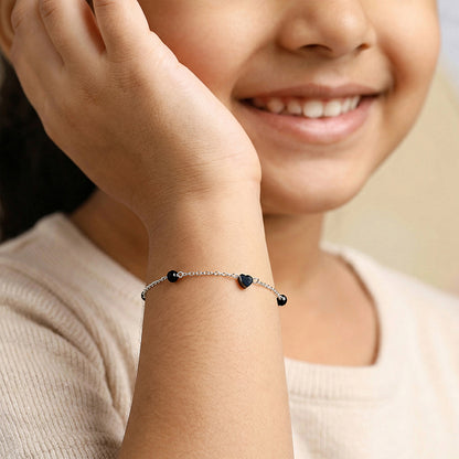 Silver Sweet Beads Kids Bracelet (2 - 8 Years)