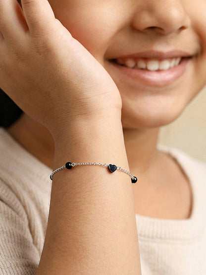 Silver Sweet Beads Kids Bracelet (2 - 8 Years)
