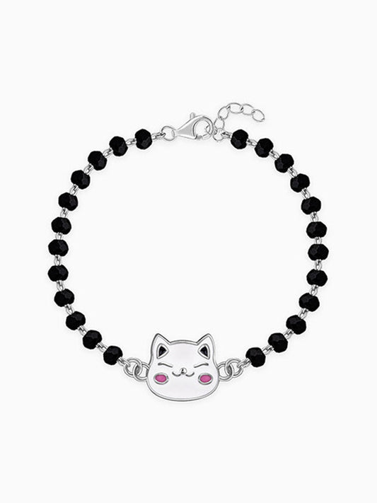 Silver Midnight Meow Kids Bracelet (0 - 2 Years)