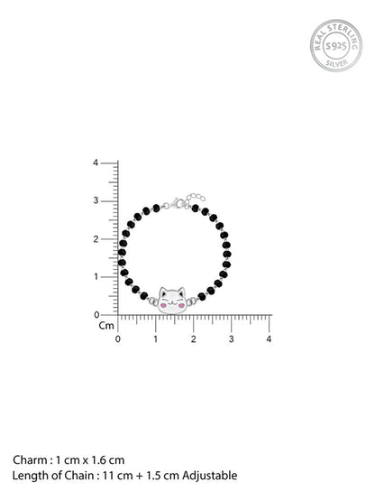 Silver Midnight Meow Kids Bracelet (0 - 2 Years)